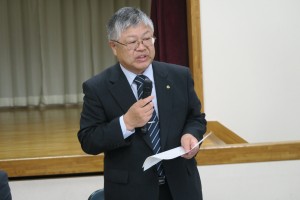 「平成30年度農地中間管理事業の活動方針について」を説明する 公益社団法人岩手県農業公社 伊藤常務理事